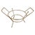 Vintage Mid-Century Modern Glass Serving Bowl With Gold-Tone Metal Stand. For Sale - Image 9 of 10