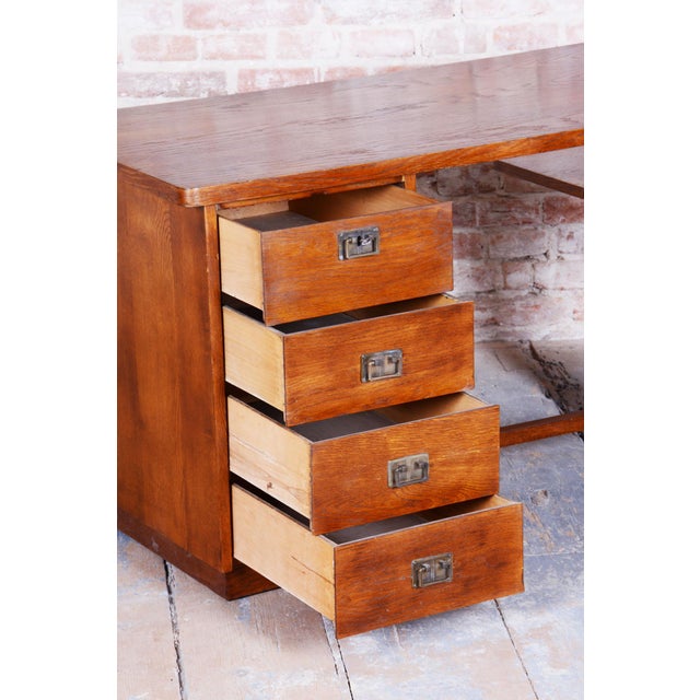 Wood Art Deco Writing Desk by J. Halabala for Up Zavody, 1930s For Sale - Image 7 of 13