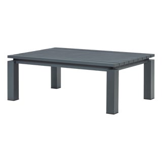 Sardinia Outdoor Aluminum Coffee Table - Gray For Sale