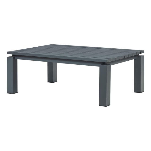 Sardinia Outdoor Aluminum Coffee Table - Gray For Sale
