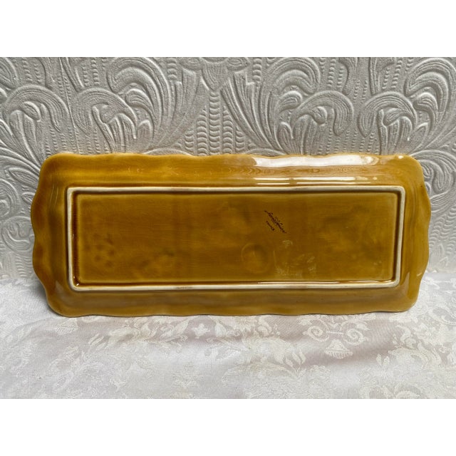 1910s Antique Sarreguemines France Majolica Platter For Sale - Image 5 of 7