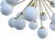 Italian 21st Century Nova Polished Brass Matte White Murano Sputnik Chandelier by Fabio LTD For Sale - Image 3 of 6