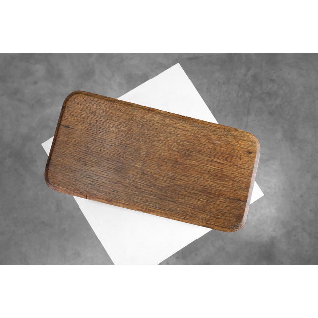 Brown Small French Provincial Rustic Oak Bench, 1800s For Sale - Image 8 of 10