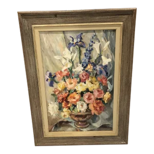 Floral Still Life by Listed Artist Pearl Van Sciver