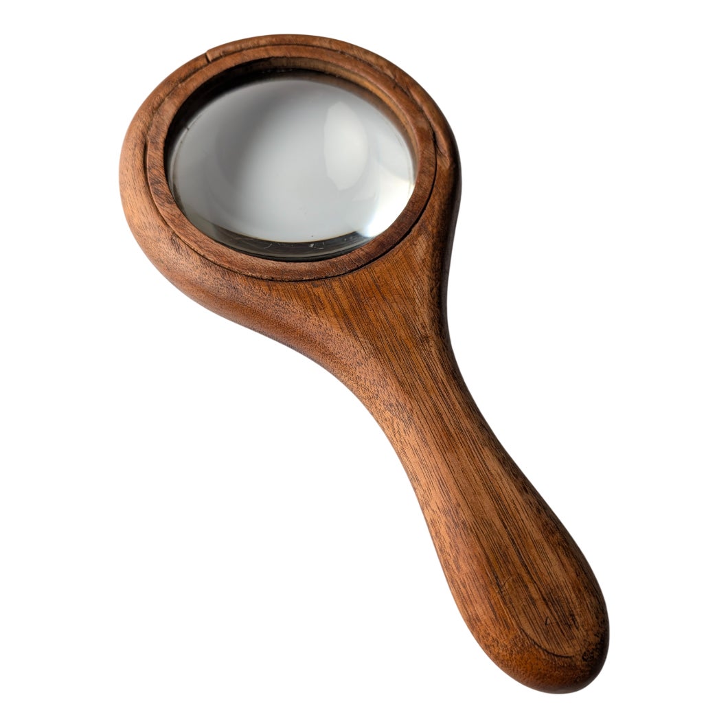Mid-Century Danish Magnifying Glass in Walnut, 1950s | Chairish