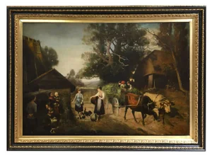 Country Landscape, Italian School, Oil on Canvas, Framed