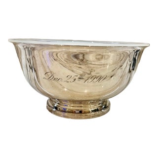 Silver Engraved “December 1990 Bowl” For Sale