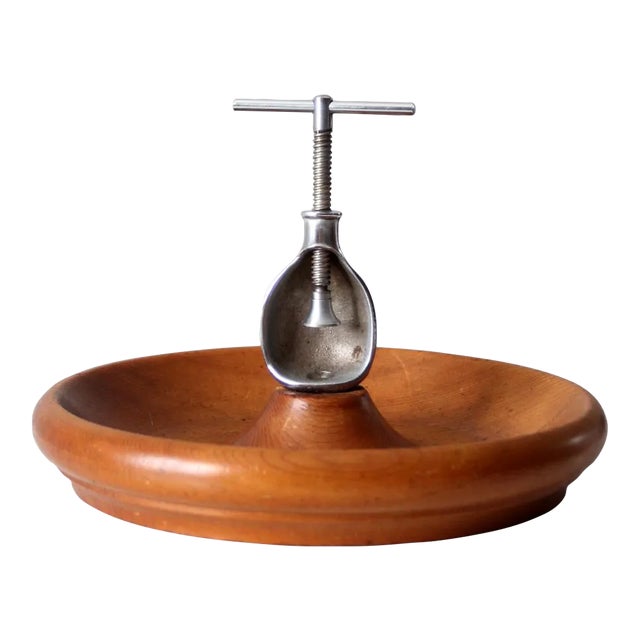 Vintage Walnut Nutcracker Bowl For Sale