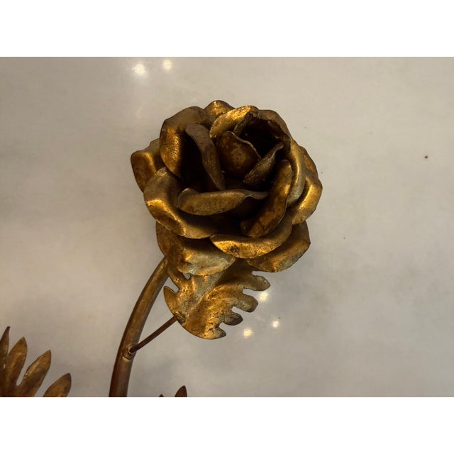 Gilded Vintage Candle Wall Sconce. 2 candle holders 24"H x 21"W x 8"D