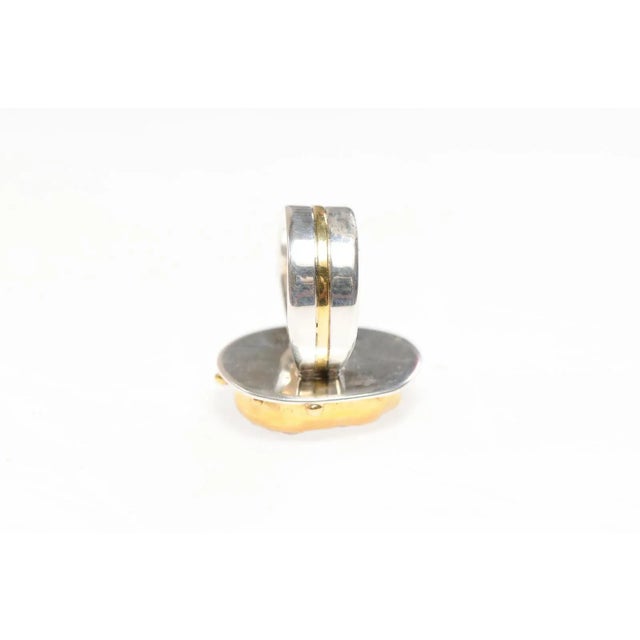 Antique Ancient Owl Coin Ring, 22kt Gold & Silver, Size 8 For Sale - Image 9 of 11