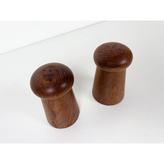 Danish Teak Salt and Pepper Shakers - Vintage For Sale - Image 4 of 9