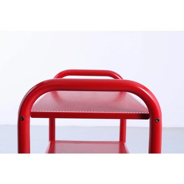 Postmodern Red Metal Trolley by Habitat, 1980s For Sale - Image 9 of 13