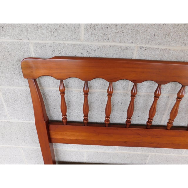 Late 20th Century Henkel Harris Cherry King Size Headboard For Sale - Image 5 of 8