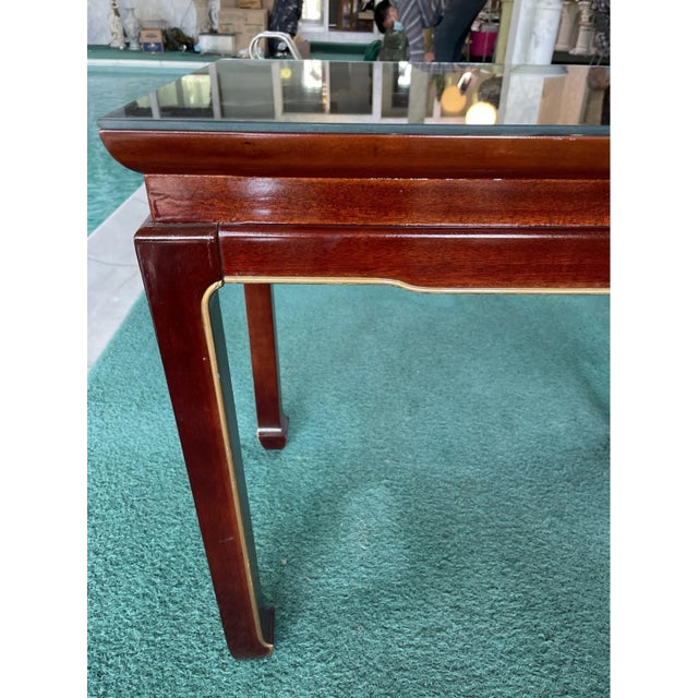 Late 20th Century Hand-Painted Chinoiserie Red Lacquered Side Table With Pull Out Trays For Sale - Image 10 of 10