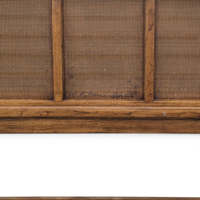 Vintage Thomasville Woven Rattan King Headboard For Sale - Image 16 of 17