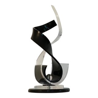1980s Abstract Acrylic Lucite Sculpture In the Manner of Shlomi Haziza For Sale