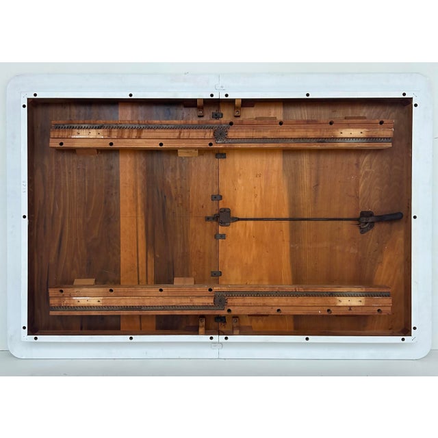 Rway Furniture Company Painted Dining Table With Fitted Glass Top For Sale In Miami - Image 6 of 8