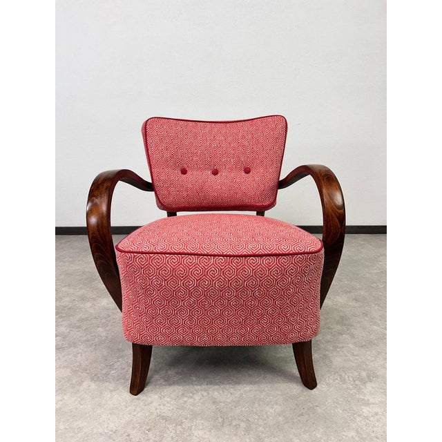 1930s Art Deco H237 Armchair attributed to Jindřich Halabala, 1930s For Sale - Image 5 of 12
