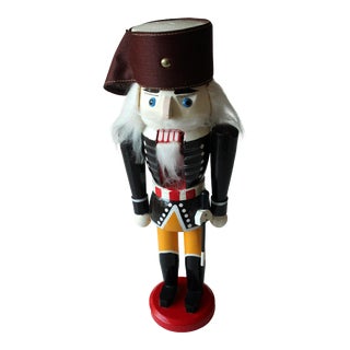 1970s Vintage Traditional Handmade Wooden Nutcracker For Sale