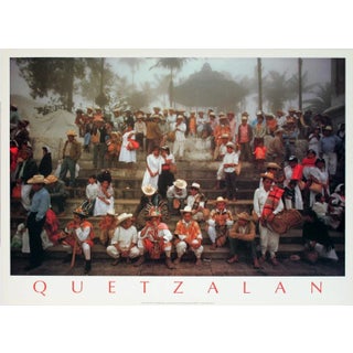 1977 Robert van Der Hilst 'Quetzalan, Mexico' Multicolor, Brown, Red, White Netherlands Offset Lithograph For Sale