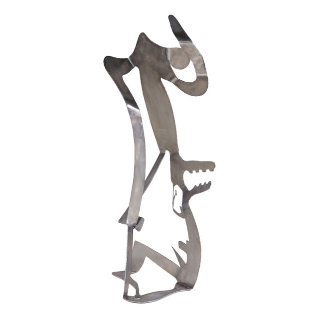 Guido Hafner, Mensch Mit Mensch (Human with Human), 1990s, Metal For Sale