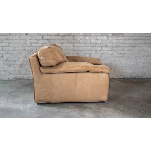 Roche Bobois for Tre Erre S.p.A. Buffalo Camel Leather Club Chair For Sale - Image 9 of 13