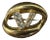1990s Brass and Strass Logo Brooch by Valentino For Sale