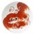 Antique Chinese Porcelain Paste Box With Red Foo Dog Republic Period For Sale