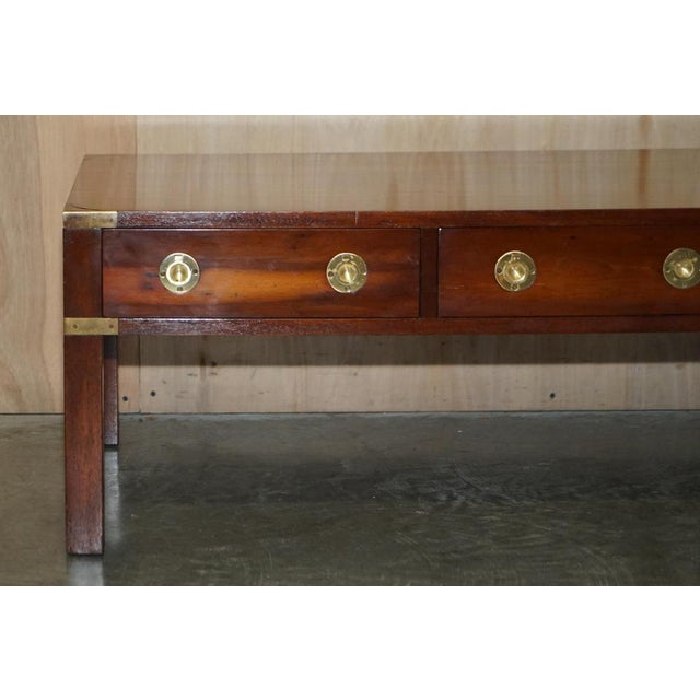 Burr Yew and Elm Military Campaign Coffee Table For Sale - Image 4 of 18