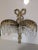 Mid 20th Century Baccarat Style Crystal Bronze Palm Tree Leaf Sconce For Sale - Image 10 of 11