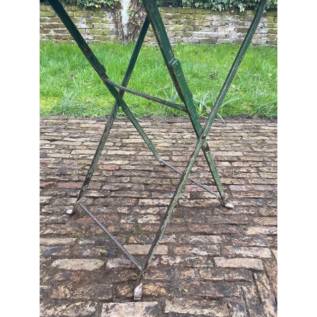 Small French Bistro Folding Table, 1920s For Sale - Image 9 of 17