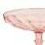 Beautiful tall Art Deco fruit bowl made of pink-colored pressed glass, also known as depression glass, 1930s, marked Fait...