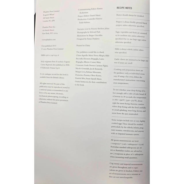 2013 Silver Spoon: Sicily Culinary Book For Sale - Image 11 of 11
