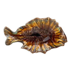 French Majolica Fish Platter Vallauris, Circa 1950