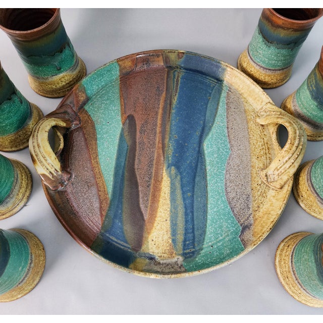 Ceramic Jim Ulmer Stoneware Drink Serving Set For Sale - Image 7 of 12