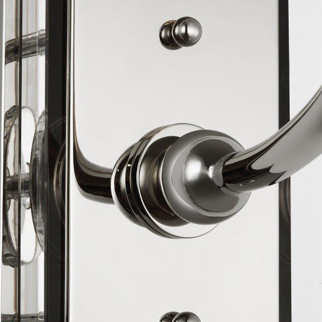 Thomas O'Brien for Visual Comfort Signature Hulton 17" Cordless Single Sconce in Polished Nickel with Linen Shade For Sale - Image 11 of 14