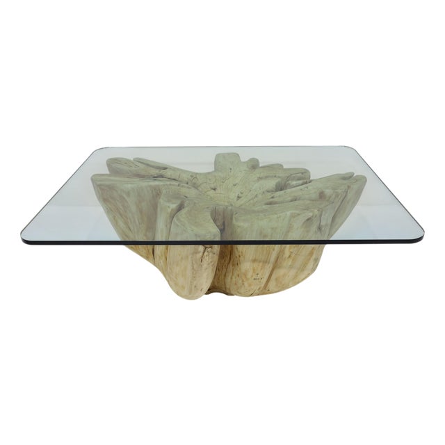 Large Single Cypress or Maple Trunk Table, Mimi London Style For Sale