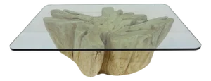 Large Single Cypress or Maple Trunk Table, Mimi London Style