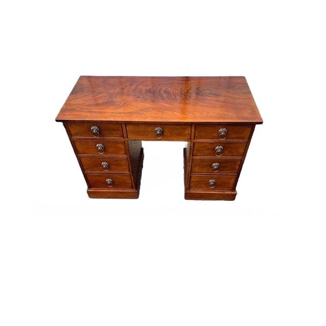 Victorian Mahogany Kneehole Desk, 19th Century For Sale - Image 12 of 12