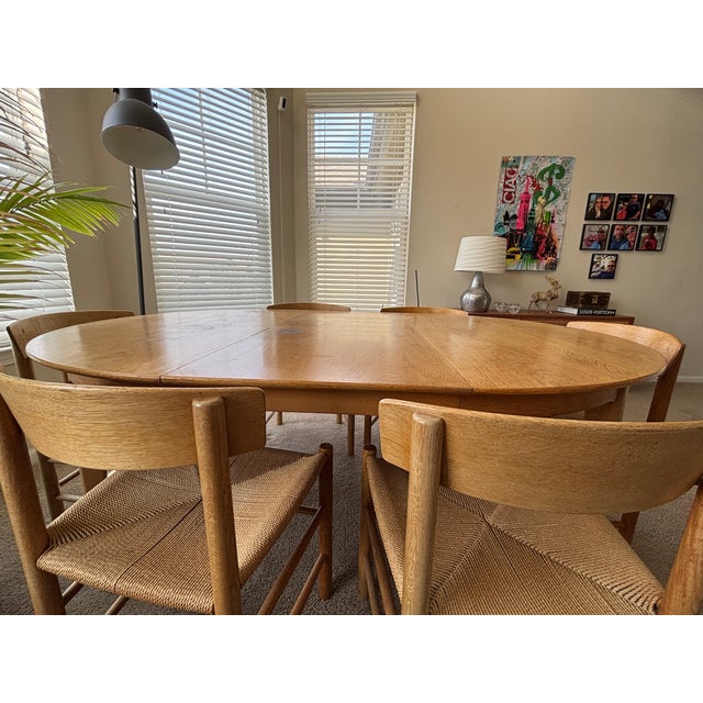 Mid-Century Modern 1960s Attributed to Børge Mogensen Dinning Set For Sale - Image 3 of 13