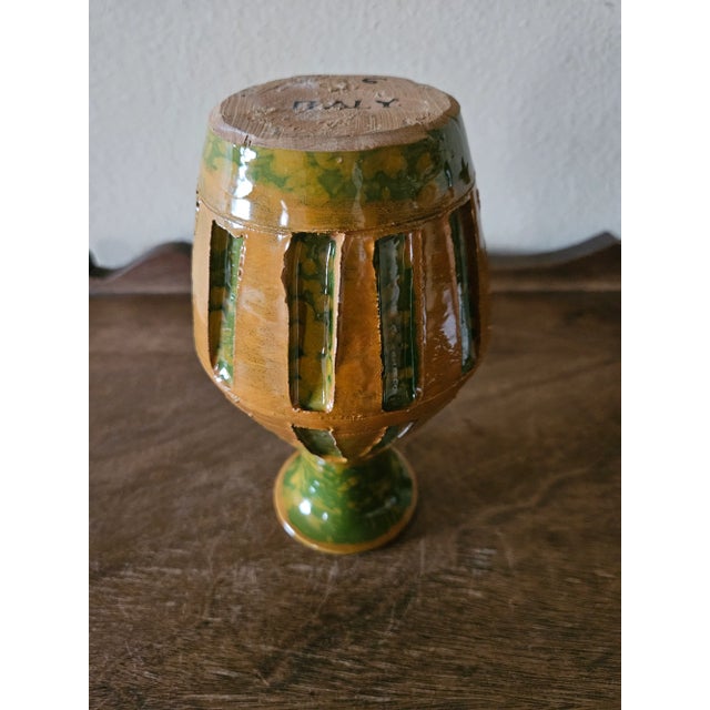 Mid 20th Century Rustic Pottery Vase Made in Italy For Sale - Image 11 of 12