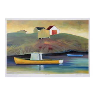 1990s "Blue Rocks" Lithograph by Carol Ann Shelton For Sale