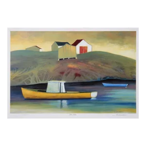 1990s "Blue Rocks" Lithograph by Carol Ann Shelton