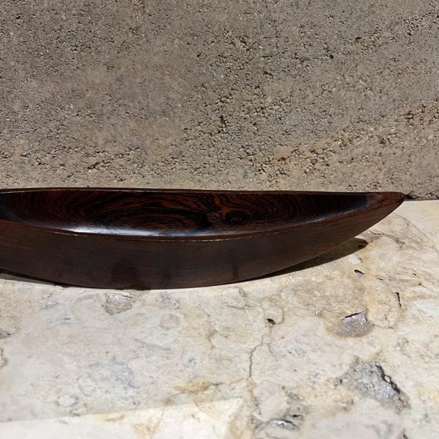 1970s Souza Rio Handmade Brazilian Jacaranda Rosewood Bowl For Sale - Image 9 of 12