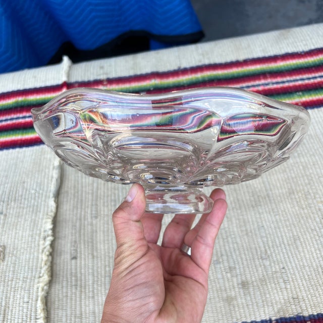 Antique American Pressed Flint Glass Compote, Scallop Pattern, Circa 1850 For Sale - Image 6 of 12