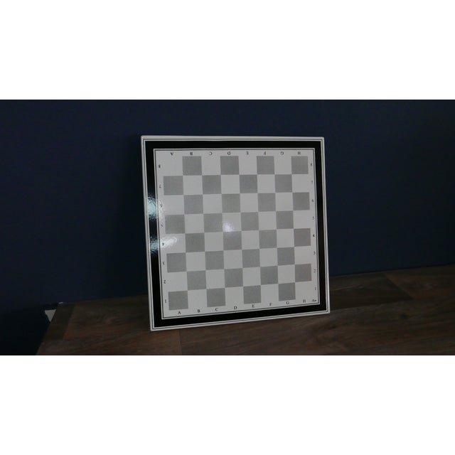 Bauhaus Chess Game with Enamelled Playing Field and Wooden Figures from Tecta, 1980s For Sale - Image 10 of 10