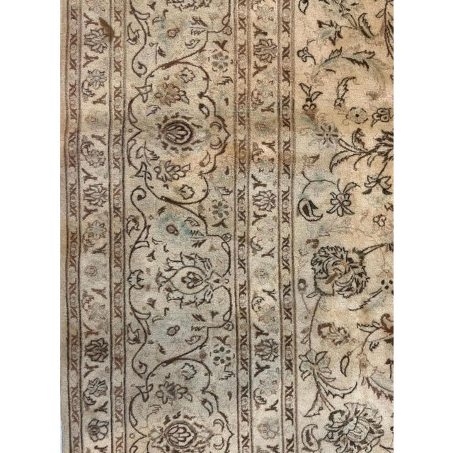 1970's Signed Persian Kashan Carpet For Sale - Image 4 of 7