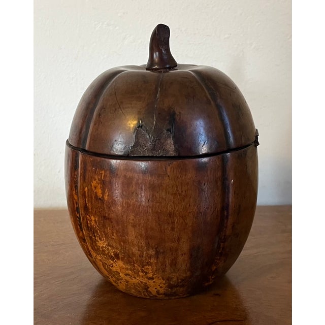 Brown Antique 18th Century George III Stained Fruitwood Melon Form Tea Caddy Circa 1790 For Sale - Image 8 of 12