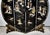 4 Panel Room Divider Vintage Chinese Coromandel Round Screen Black Lacquer For Sale - Image 12 of 16