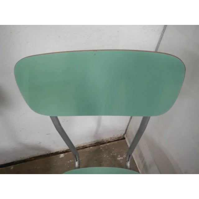 Set of Green Formica Chairs, 1960s For Sale - Image 10 of 12